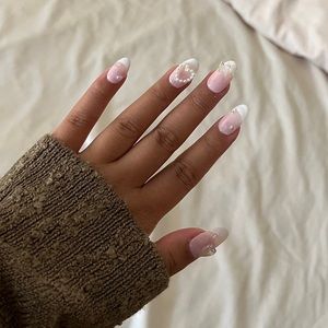 custom short oval press on nails